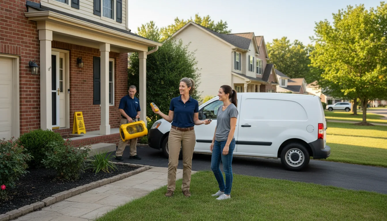 Residential water damage restoration in Crest Hill, IL